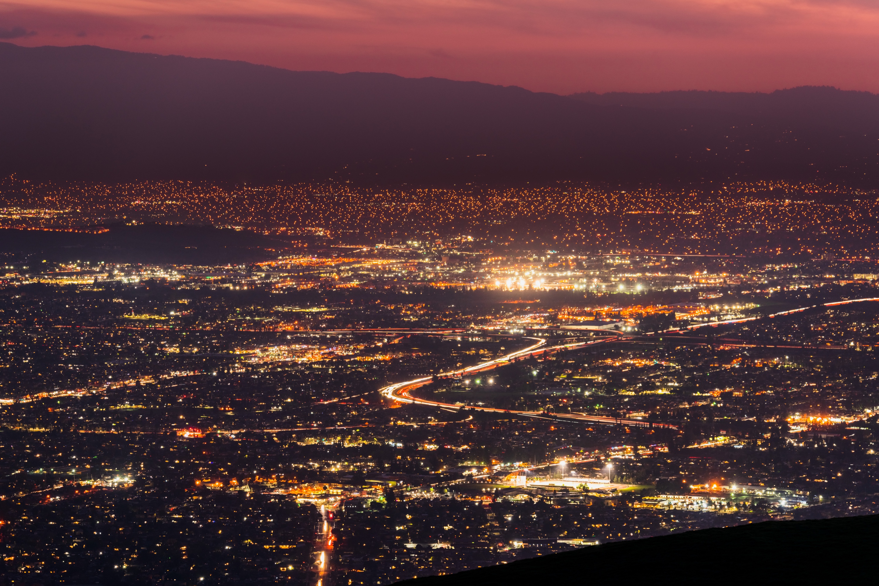 South San Jose foothills at twilight &mdash; the late-spring inventory wave shows up day by day in the data, not all at once.