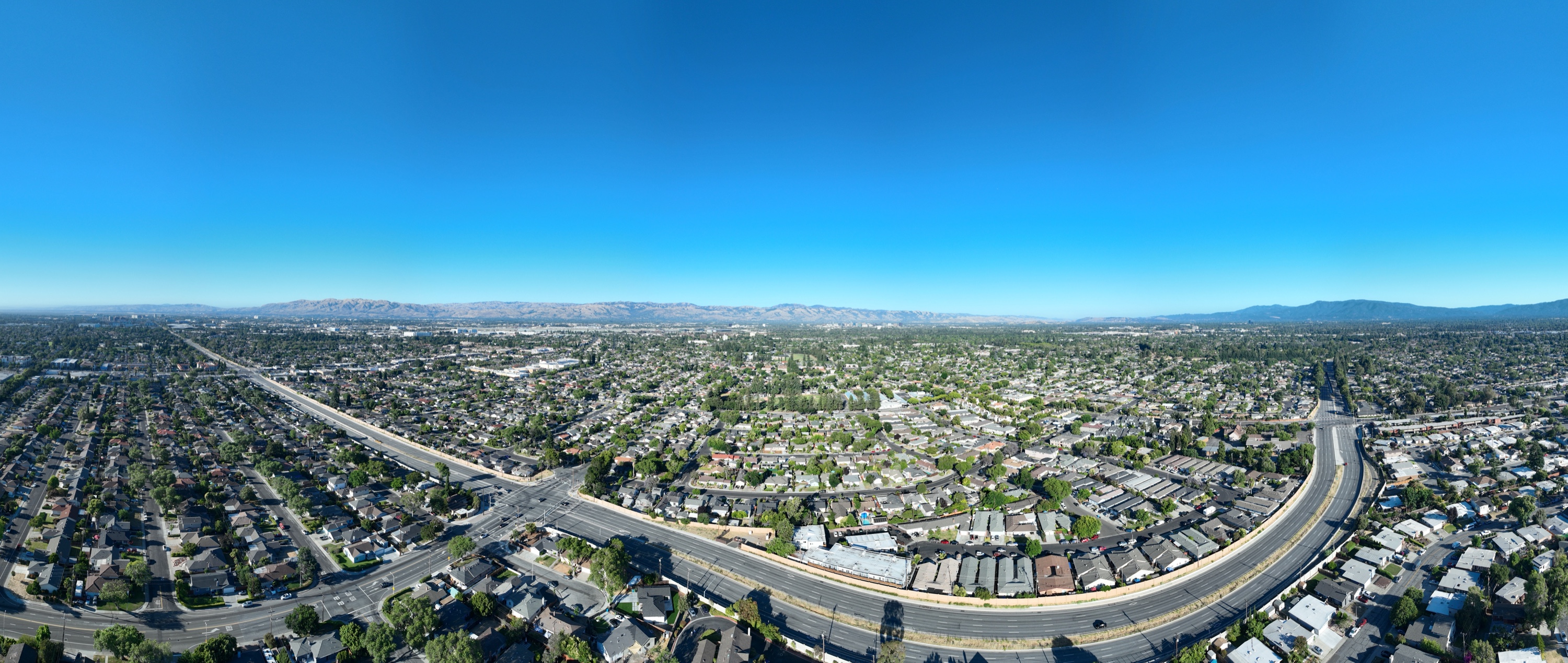 Tree-lined residential street in Willow Glen area of San Jose California
