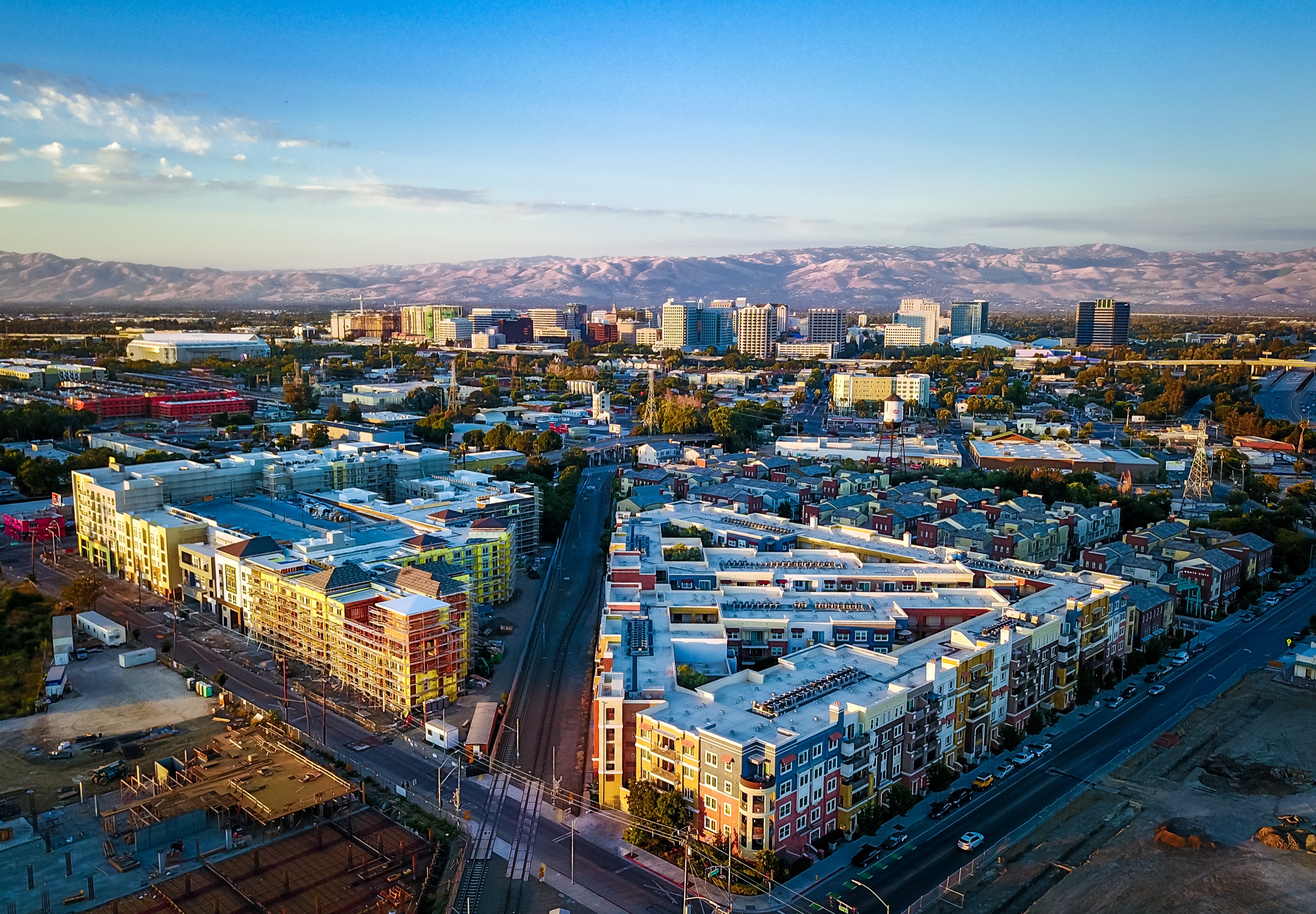 South Bay sunset aerial &mdash; every May, premium Silicon Valley pockets see the heaviest new-listing flow of the year.